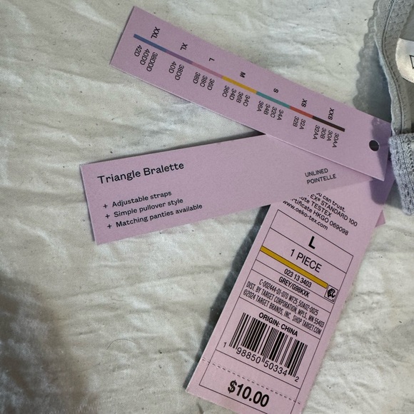 Gray Lace Bra with Spaghetti Straps - Picture 5 of 5